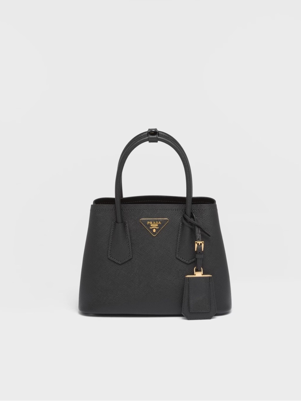 Prada  Black Double Saffiano Bag